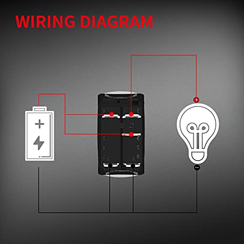 Daiertek 12V Horn Button Momentary Rocker Switch Blue Led 12 Volt John Deere Polaris Ranger Auto Train Atv Utv Rzr Boat Marine Toggle Switch Waterproof #TOP5