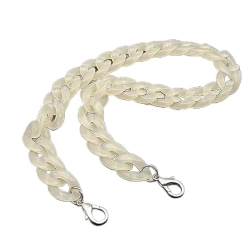 LPUKOI Acryl handtasketting 60/110 cm met handvat, handtas-accessoires, afneembare reserveketting, kleurrijke vervangingsketting voor tassen, handtasketting, Beige, 60 centímetros