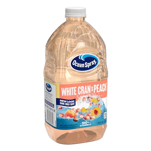 Image of Ocean Spray White Cran-Peach Juice Drink, 64 Fl Oz Bottle (Pack of 8)