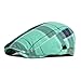 YICHUN Unisex Plaid Beret Newsboy Hats Vintage Summer Sun Hat Painter Flat Golf Baseball Caps Cabbie Driving Cap Hats (Green)