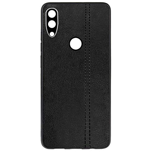 Image of Amazon Brand - Solimo Leather Mobile Cover (Soft & Flexible Back case), for Redmi Y3 - Black