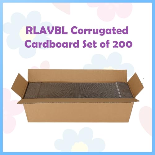 Image of RLAVBL 200 Pack 3.5x4.5 White Corrugated Cardboard Sheets, Flat Cardboard Inserts for Shipping, Mailing, Packing, DIY Crafts