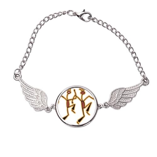 Bracelet ailes d'ange en métal Medium au motif dansant pour vos soirées