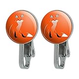 Stylish Red Foxy Fox Novelty Clip-On Stud Earrings