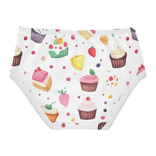 Wusikd Cute Cake Girls' Underwear Cotton Girls Briefs Soft Toddler Underwear 2T2