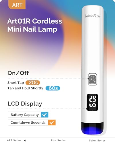 Set de 4 pinceles para uñas acrílicas con luz UV portátil miniatura 4