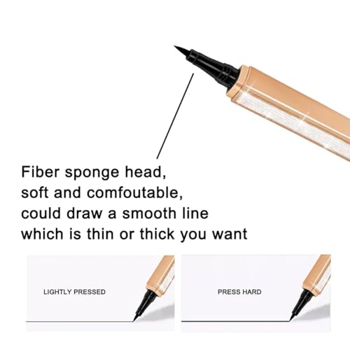 Image of Pink Line Shimmery Finish Microliner Liquid Pen Eyeliner for Women | Satin Finish | Long Lasting, Waterproof & Smudge Proof Eyeliner Pen with Ultra Fine Tip - 2ML
