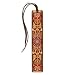 Mitercraft Handmade Wooden Bookmark - Kaleidoscope Design on Cherry with Brown Suede Tassel - Search B079J6MLKM to see personalized version.