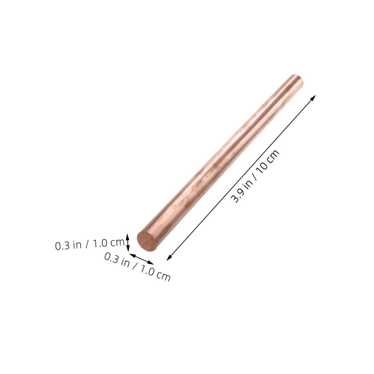 NAMOARLY 10mm Diameter 100mm Length Pure Copper Round Rod Grade Rod Solid Rod Craft Making DIY Project Supply