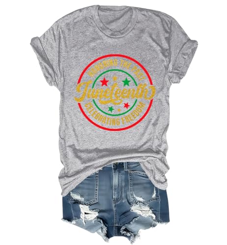 WQFQW Juneteenth Shirt Celebrate 1865 Black Freedom Tshirts Afro American Culture T-Shirt Unisex