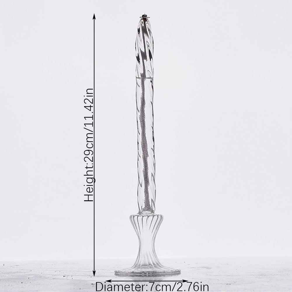 Petroleumlampe, Glas mit Docht Retro Desktop Kristallkammer for den Innenbereich Notfall Öllaterne(H 29cm)