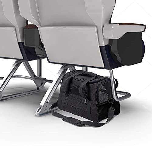 Pet Carrier Airline Approved Pet Carrier Puppy Dog Carriers For Small Dogs, Cat Carriers For Medium Cats Small Cats, Small Pet Carrier Small Dog Carrier Airline Approved Cat Travel Carrier-All Black #TOP5