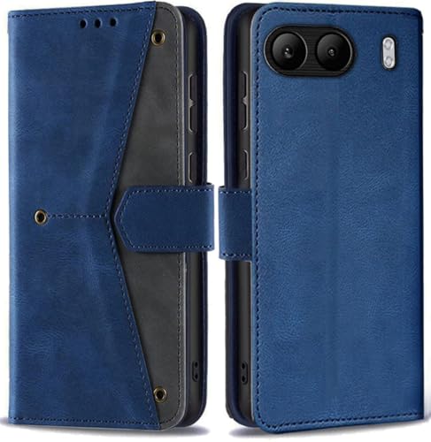 Image of GoldKart Flip Back Cover Case for OnePlus Nord 4 5G| Dual-Color Leather Finish Flip Cover | Inbuilt Stand & Pockets | Flip Cover for OnePlus Nord 4 5G(Faux Leather, Blue)