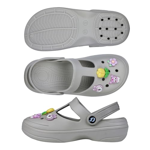 Image of DOCTOR EXTRA SOFT Women's Classic Charms Clogs /Sandals with Adjustable Back Strap for Adult | Comfortable & Light Weight | Stylish & Anti-Skid |Waterproof & Everyday Use Mules for Girls & Ladies D-511