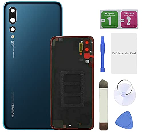 Eonpam Tapa batería Vidrio Trasera Reemplazo para (Huawei P20 Pro) Kit reparación Original Cristal Trasero (Azul) Cover