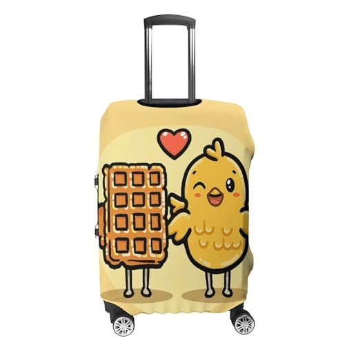 Carry on Luggage Cover Waffles And Chicken Suitcase Covers for Luggages Tsa Approved Travel Luggage Sleeve Protector Elastic Suitcase Protector Anti-Scratch Washable Fits 19-30 Inch Case -XL4
