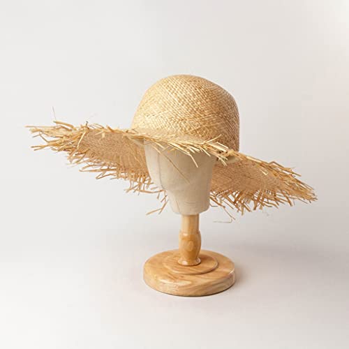 Chapeau de soleil de grande bordure design capeline élégante pour femmes