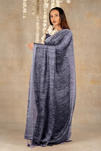 Image of MIRCHI FASHION Saree for Woman Chiffon Shibori Printed | Lightweight Regular Use and Professional Office Sari with Blouse Piece