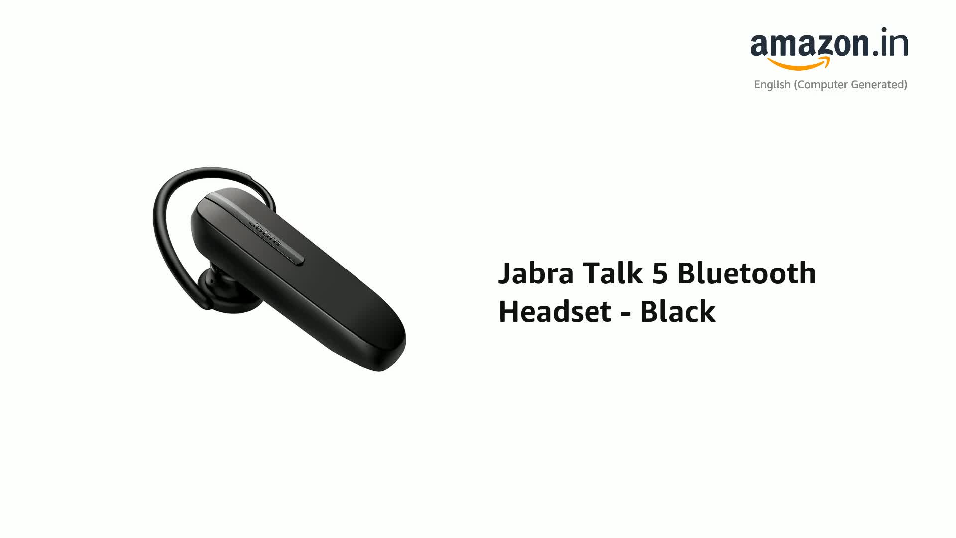 Jabra Talk 5 Bluetooth Headset - Black 