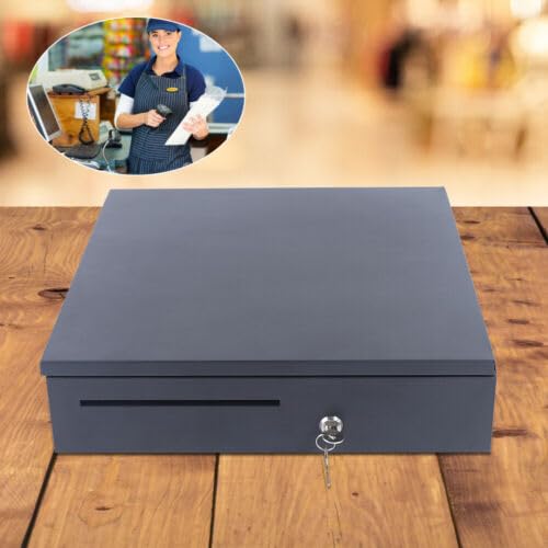 Cajón de efectivo con apertura manual, cajón de efectivo mecánico POS caja registradora 5 billetes 8 monedas extraíble Till Box con 2 llaves Supermercado Convenience Store caja caja registradora
