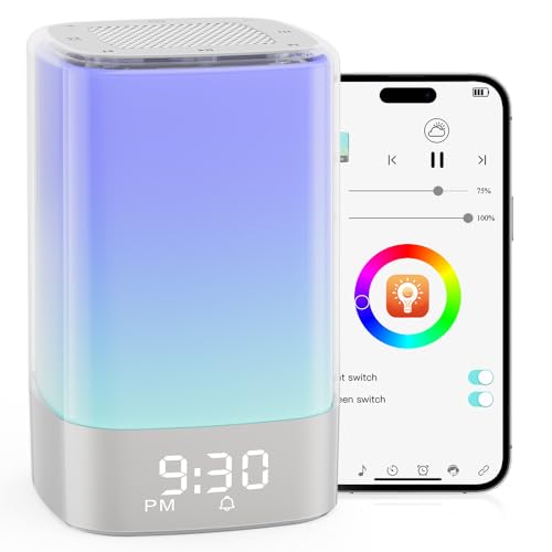 Sound Machine with 32 Soothing Sounds, Alarm Clock, White...