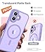 FNTCASE for iPhone 17 Case: [Compatible with Magsafe] Translucent Matte Cases with [Full Camera Protection] [Screen Protector] Military Grade Shockproof Protective Phone Cover - Light Purple