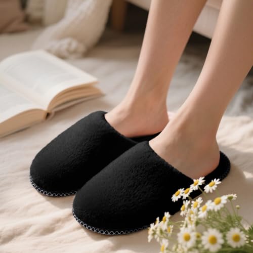 ZOORON Slippers for Women Fuzzy Slippers Warm Cozy Soft Memory Foam House Shoes with Anti-Skid Sole for Indoor and Outdoor2