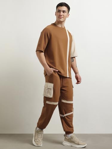 Image of NOBERO Mens Cotton Blend Striped Co-Ord Sets