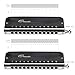 JDR Quartz Chromatic Harmonica C Key 12 Holes 48 Tones Chromonica Half Valves Easy Bending No Sticky Valves Mouth Organ Harp for Beginner Adults Professional Player Parents