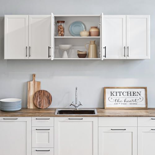 Fimello Extra Wide 70.8 Inch Laundry Room Cabinet Set In Off-White