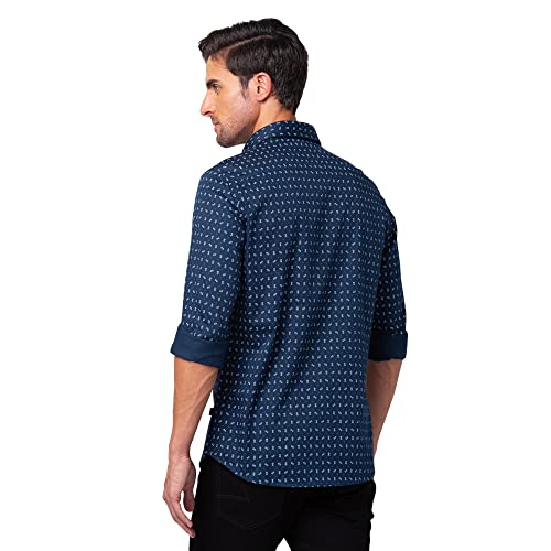 Image of Spykar Men's Regular Fit N /A Full Sleeve Printed Casual Shirts