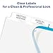 Avery 5 Big Tab Dividers for 3 Ring Binder, Easy Print & Apply Clear Label Strip, Index Maker Customizable White Tabs, 5 Sets (11492)
