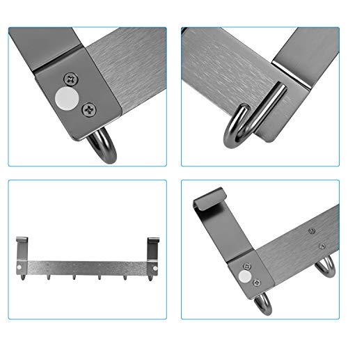 DeeAWai - Appendiabiti per porta in alluminio, con...