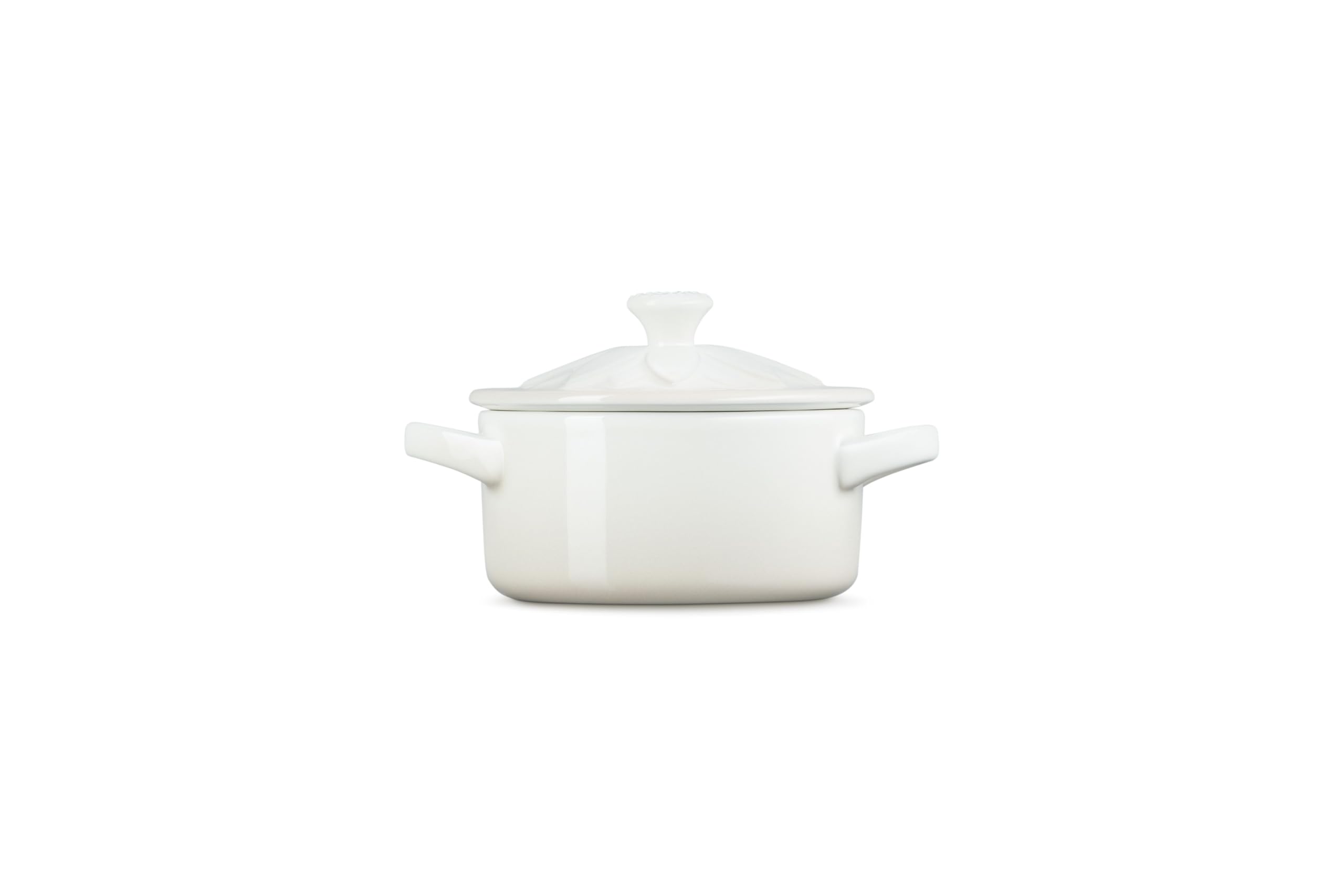 Le Creuset Stoneware Mini Round Cocotte with Flower Lid, 8oz