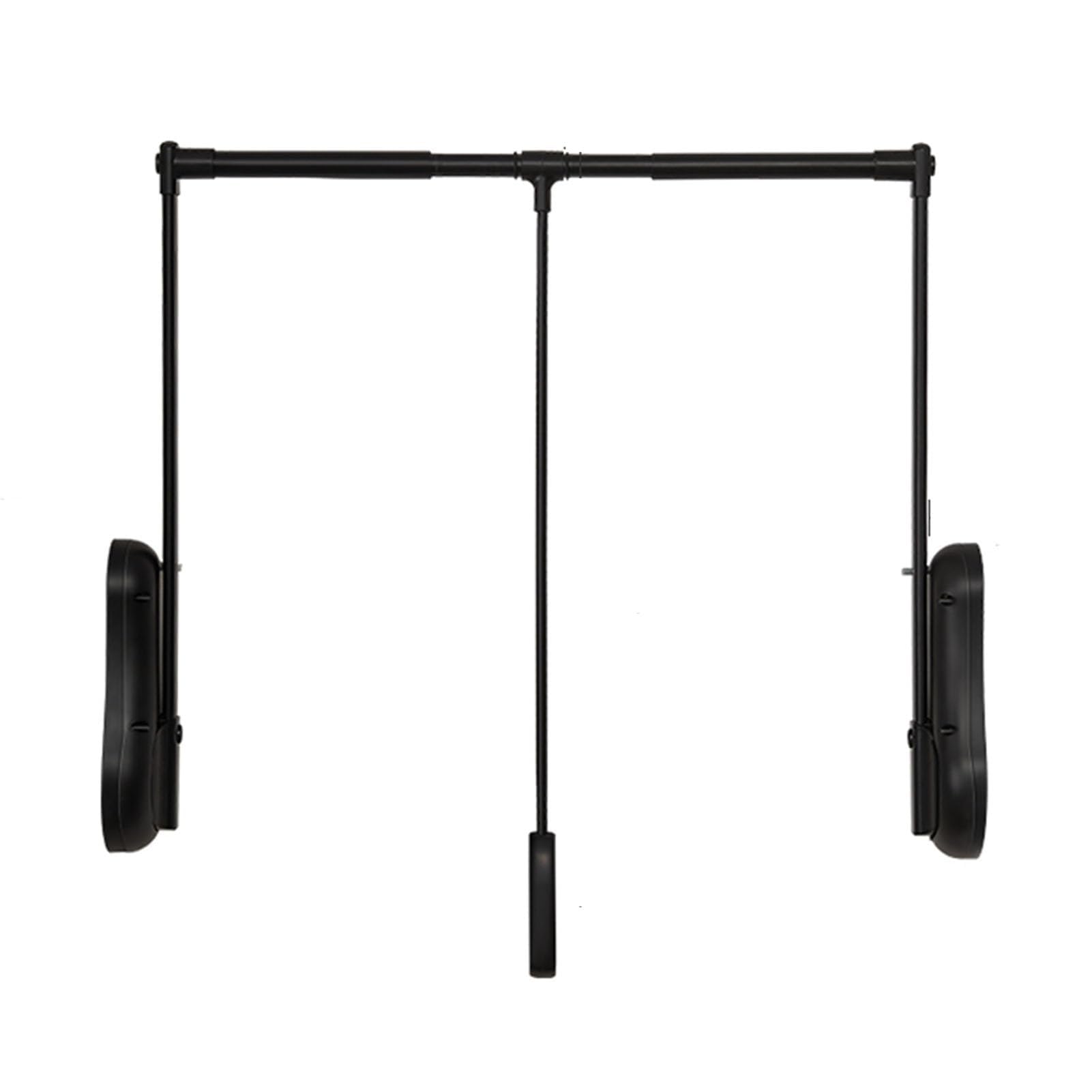 PZJDFDC Wardrobe Closet Rod - Wardrobe Clothes Hanger Rail Soft Return, Lift Pull Down Adjustable Width Hanging Rod, Metal Wardrobes Lifting Rod