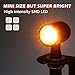 TSUNG Mini Motorcycle Turn Signals Light LED Micro Blinkers Small Front Rear Indicator Compatible with Harley Davidson Indian Honda Suzuki Triumph Cafe Racer Bobber Street Bike (D-Black Amber)