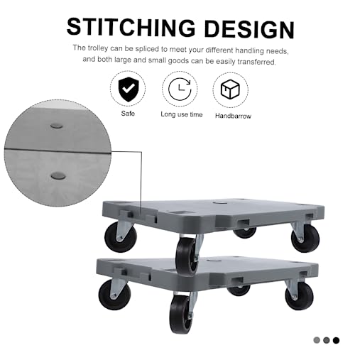 Carretilla plana plegable con ruedas STOBOK miniatura 6
