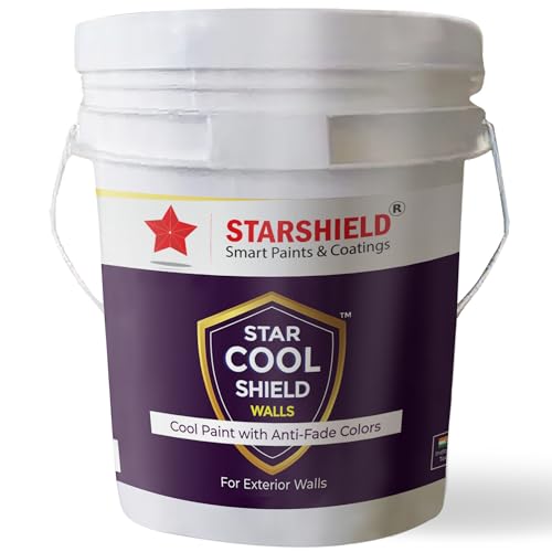Image of StarShield Star Cool Shield Walls Heat Reflective Exterior Paint | SRI 130 | Anti-Fade | Elastomeric | Primerless | (18.2, sky blue)