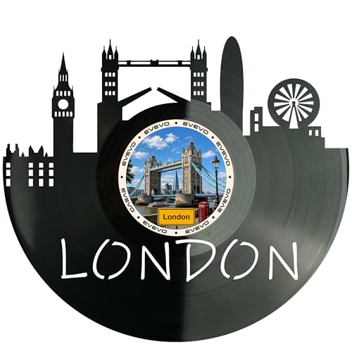 Décoration murale en vinyle Londres sticker mural noir EVEVO D0054