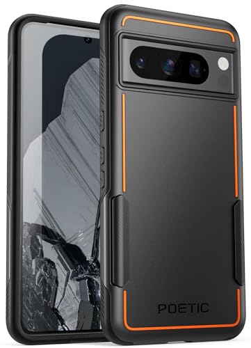 Coque Pixel 8 Pro Poetic Neon protection antichoc double couche fine noir