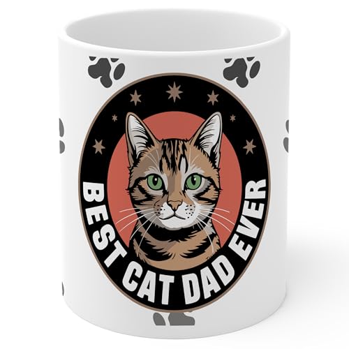 Best Cat Dad Ever 11oz Ceramic Mug