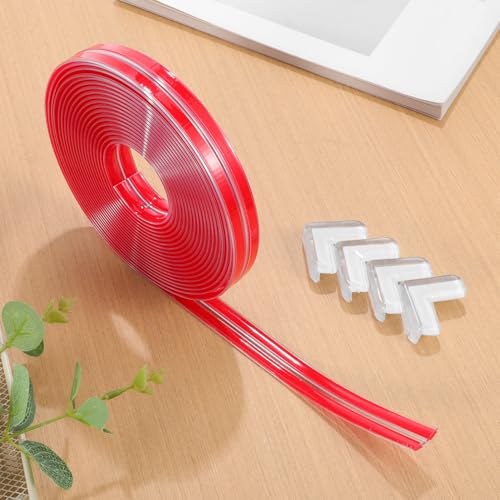 Image of PartyKindom Protectors for Furniture: Rubber Protector Strips for Sharp Edge, Clear Furniture Edge and Corner Guard Strips, 6 Meter Baby Proofing Edge Protector Strips Safety Corner Edge