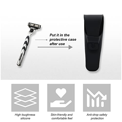 Foto von Reiseetui für Rasierer, Tragbare Silikon-Rasierer-Schutzhülle, Tragbare Schutzhülle Für Reiserasierer, Sicheres, Wasserdichtes Rasieretui Für Die Aufbewahrung Manueller Und Für Reisen
