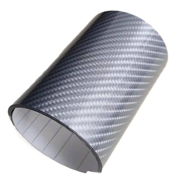 Covering voiture carbone 6D argent 40x150cm sans bulles d'air