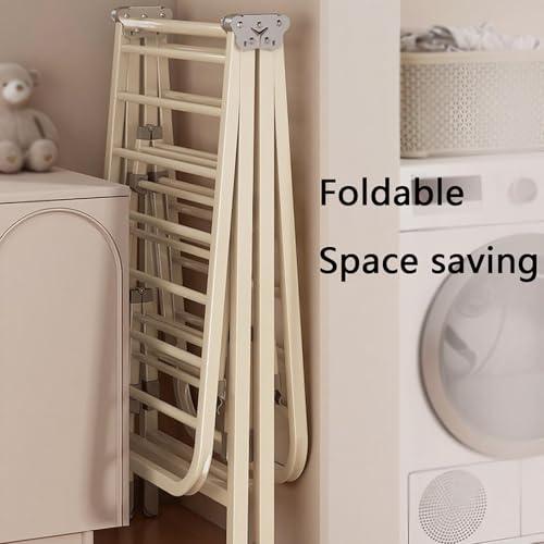 Estante de ropa rodante 6ft, soporte de ropa plegable portátil con ruedas, estante de secado de edredones multifuncional de servicio pesado para balcón de dormitorio, diseño de ahorro de espacio para