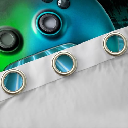 Erosebridal Green Blue Gamepad Blackout Curtains Game Player Darkening Curtains Modern Gamer Gaming Window Treatments Kids Boys Girls Teens Young Man Window Drapes 38"x45",2 Panels by Erosebridal - Image 5
