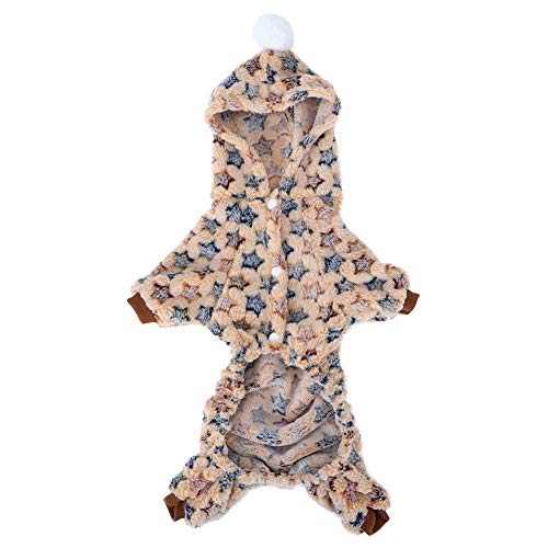 Pssopp Casaco de inverno para cães, jaquetas de cachorro de areia, roupas de macacão para cães de cl