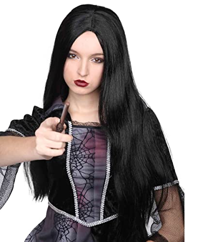 Banana Costume Long Black Witch Wig