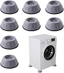 8 Pcs Shock et le bruit Annulant Machine de lavage support, réduction du bruit et anti-dérapant machine de lavage en caoutchouc anti vibration Pads de pieds, anti-Walk sécheuse tampons de vibration, stabilisateur machine de laver