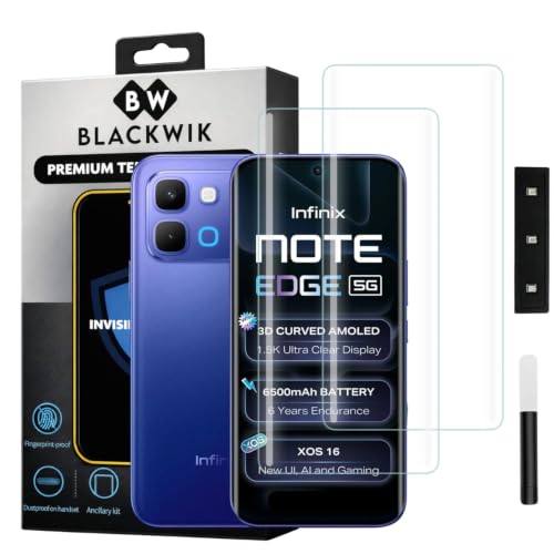 Image of Blackwik UV Curved Tempered Glass for Infinix Note Edge | 2-Pack